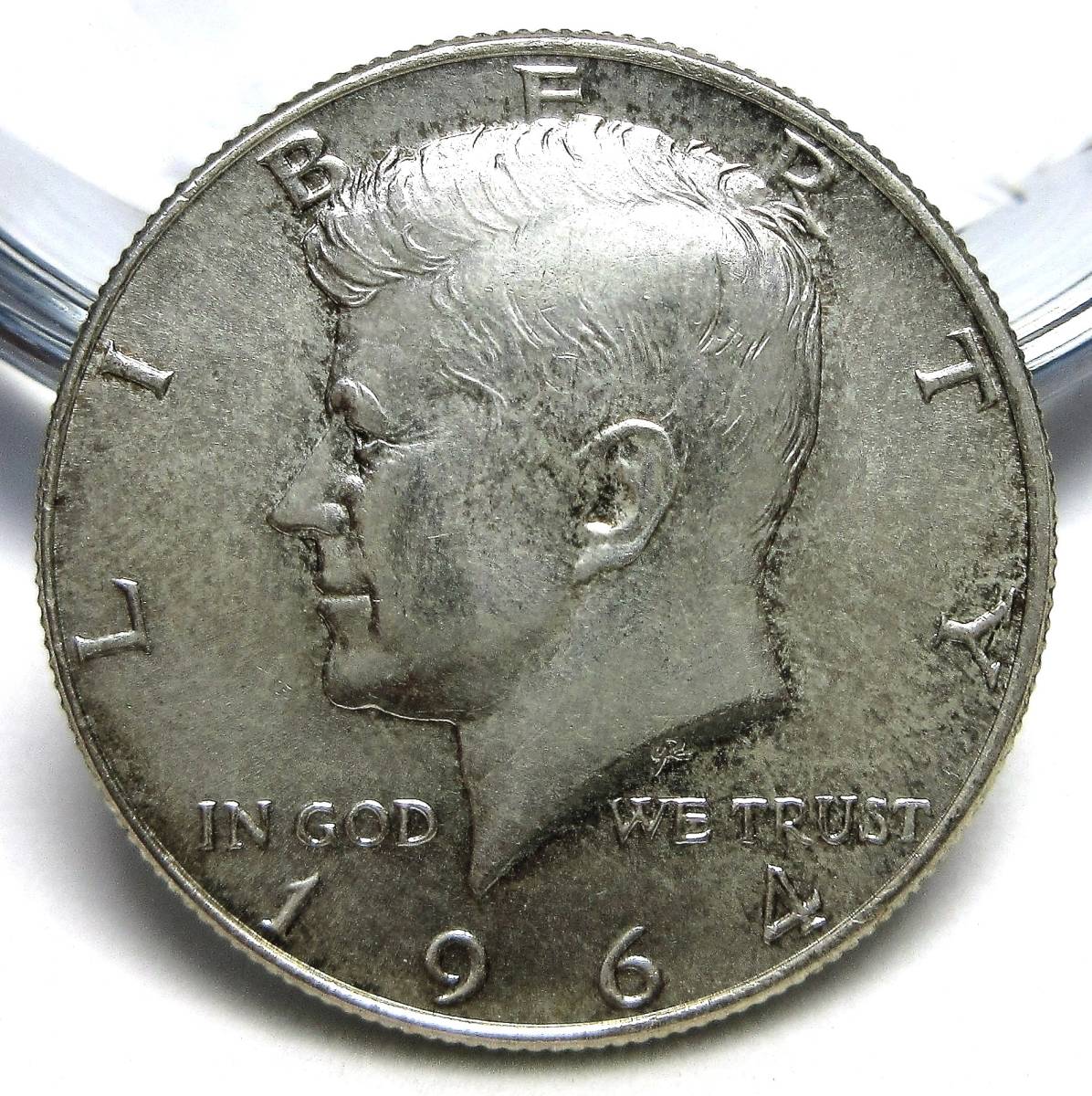 アメリカ 1/2ドル銀貨(ケネディ50セント銀貨) 1964年 30.64mm 12.68g KM#202_画像1