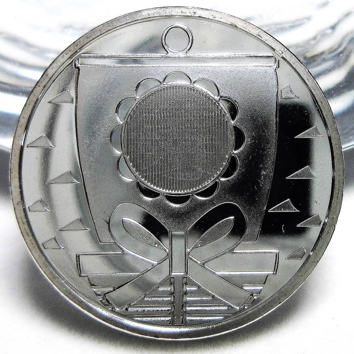 日本 純銀メダル 造幣局製 敬老貨幣セット ミントセットノベリティ 銀貨 21.99mm 5.38g ＜管理番号007＞の画像1