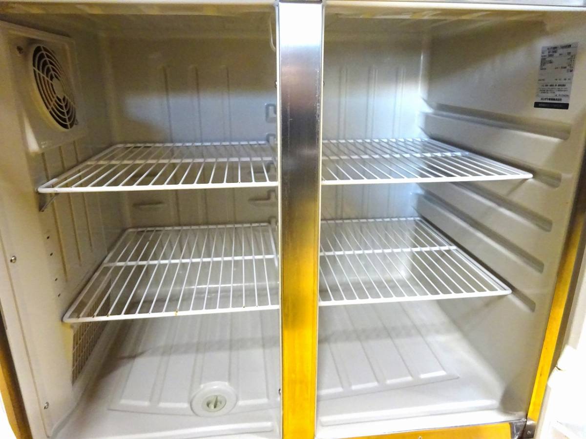 (1145-0)ホシザキ 業務用 コールドテーブル 台下冷凍冷蔵庫 RFT-150PNE1 2013年製 W1500D600H800 100V 傷 サビ有り 中古 厨房 引き取り歓迎_画像7