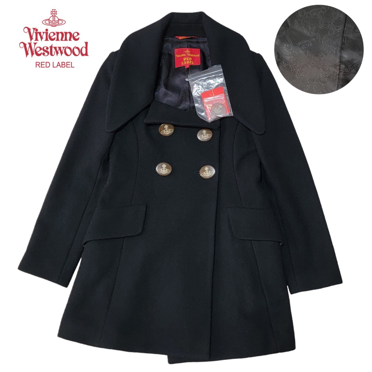 未使用】Vivienne Westwood ヴィヴィアンウエストウッド Pコート 未使用】Vivienne Westwood ヴィヴィアンウエストウッド Pコート