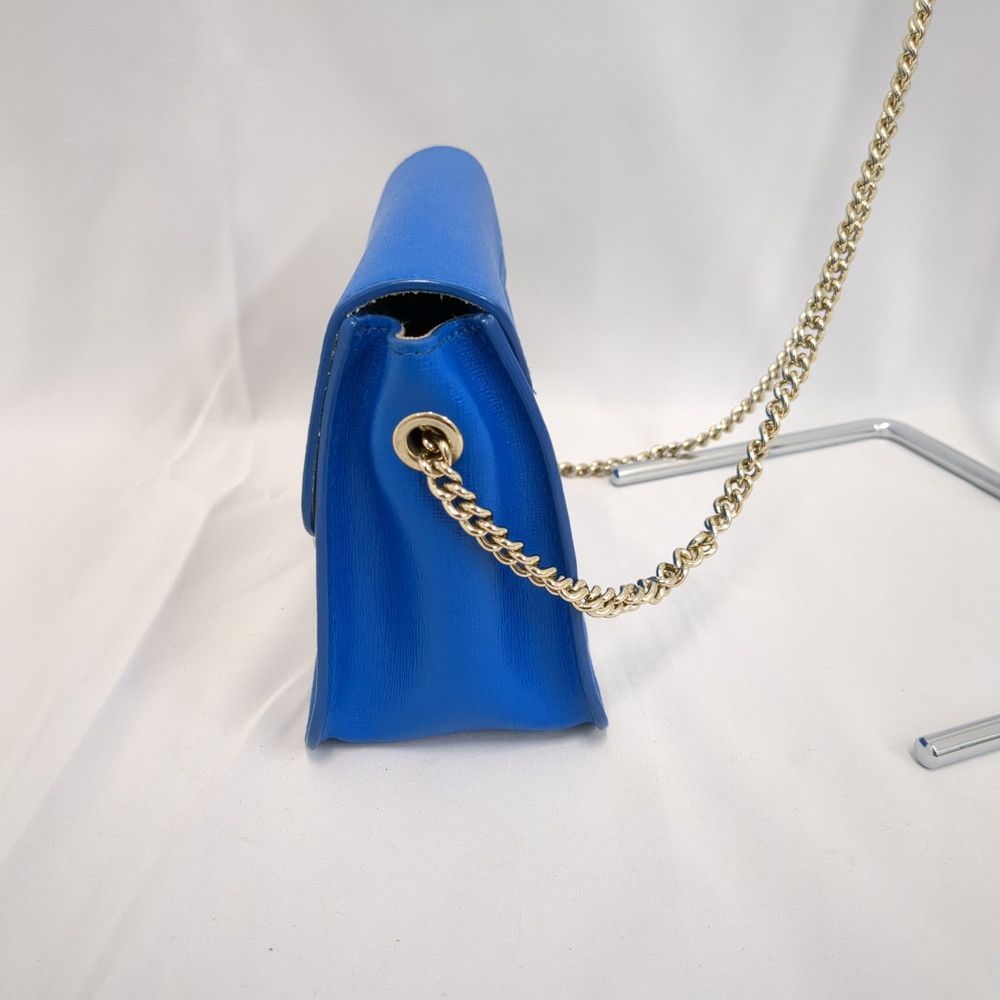 FURLA   полный ... ... полиэстр ...  mini  крест   корпус   наплечная сумка   цепь    голубой ◆3115/... магазин  