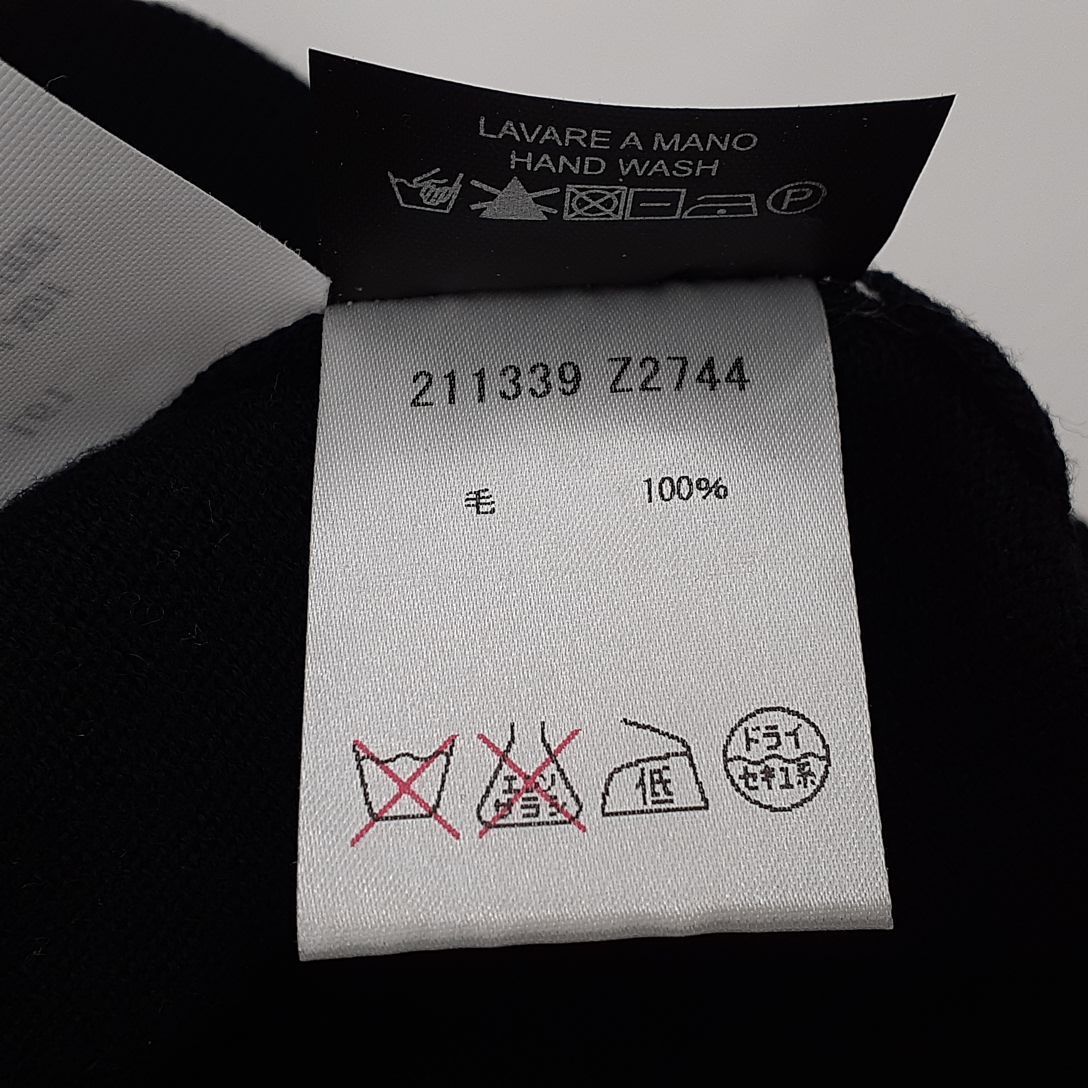  Gucci вязаный свитер длинный рукав мужской черный SIZE_L шерсть 100% 211339_Z2744_GUCCI*3105/ высота . магазин ST