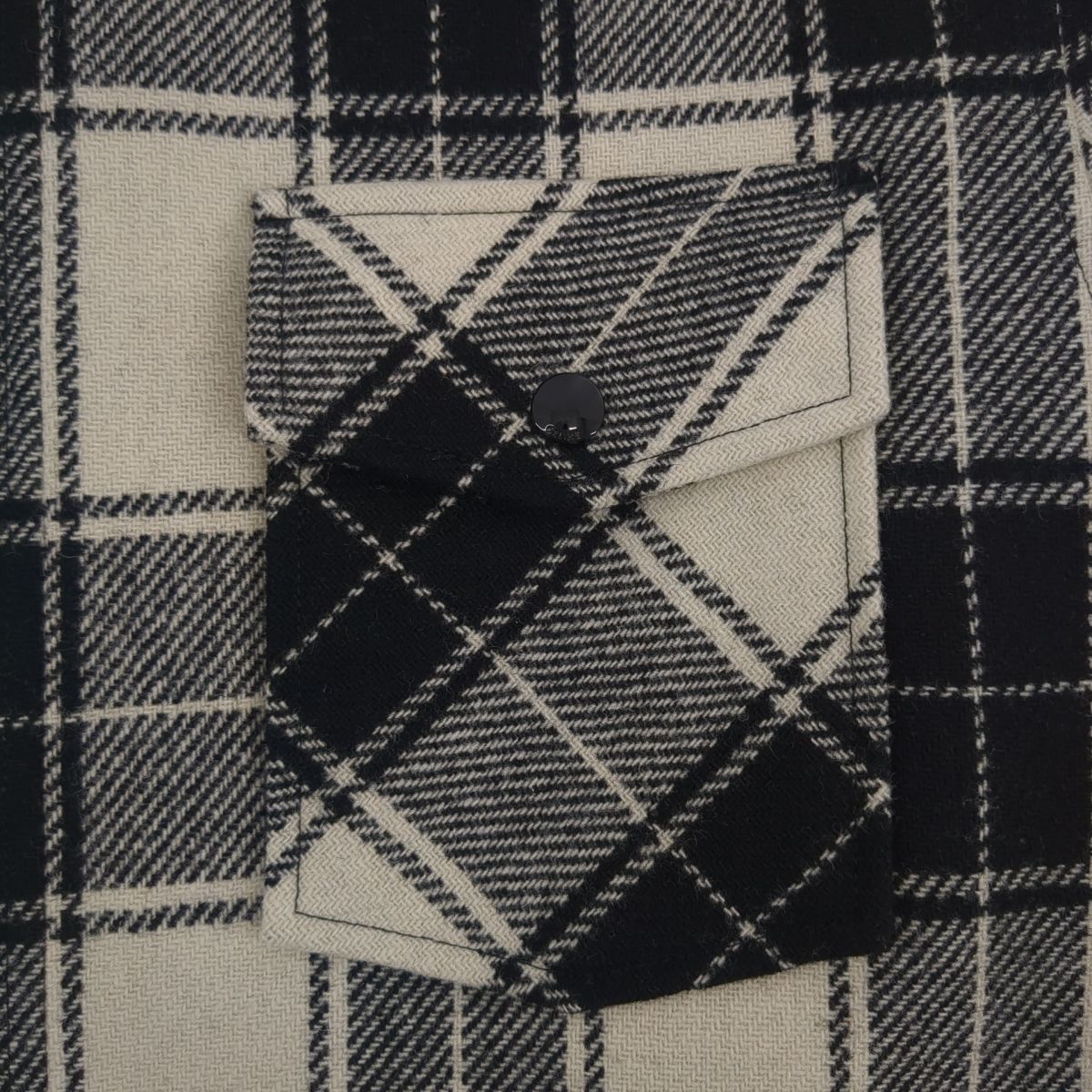  Celine jacket size 52 black white 21AW men's wool check CELINE old clothes used *3114/ height . shop 
