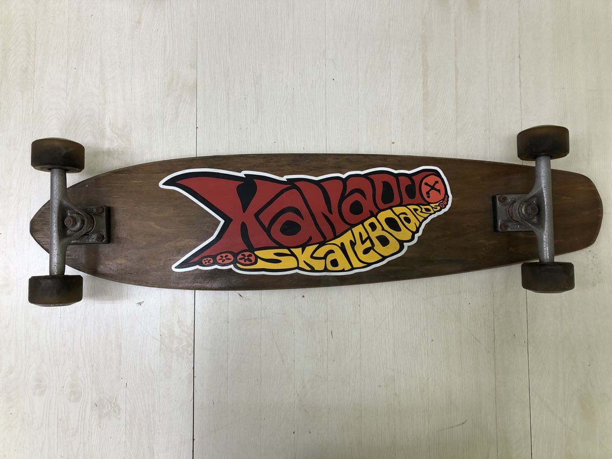 H■① XANADU ザナドゥ スケートボード 全長85cm 幅22.5cm スケボー ブラック 黒色 コンプリート 木製 スポーツ SKATEBOARDS 中古品_画像6