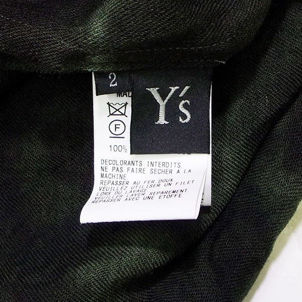 Y's ワイズ Yohji Yamamoto ヨウジヤマモト ノースリーブ シャツ トップス サイズ2 YB-B05-125 【328489】_画像5