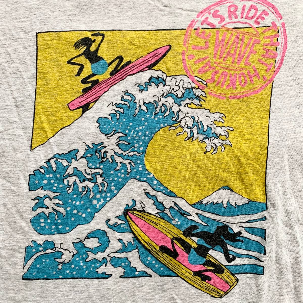 80年代 90年代 80's 90's 浮世絵 サーフ Tシャツ シングルステッチ アート 古着 ビンテージ vintage 日本画 art_画像2