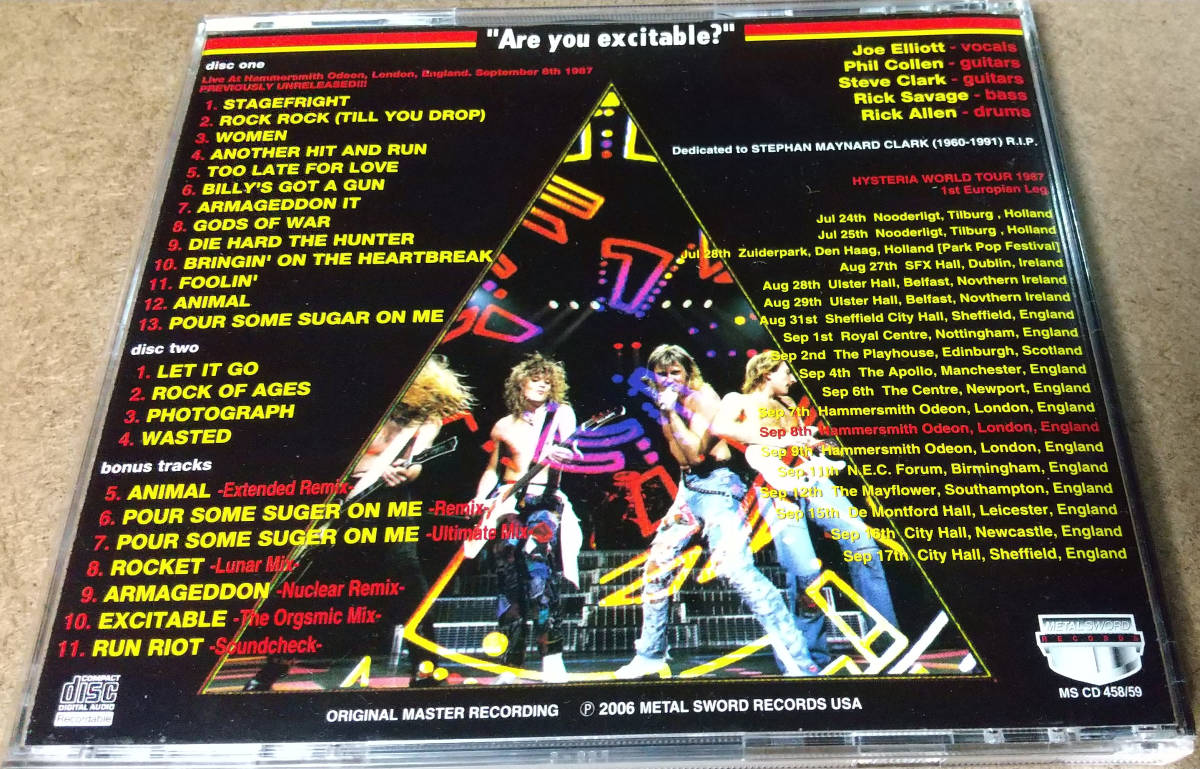 DEF LEPPARD 「HYSTERIC LEOPARD」_画像2