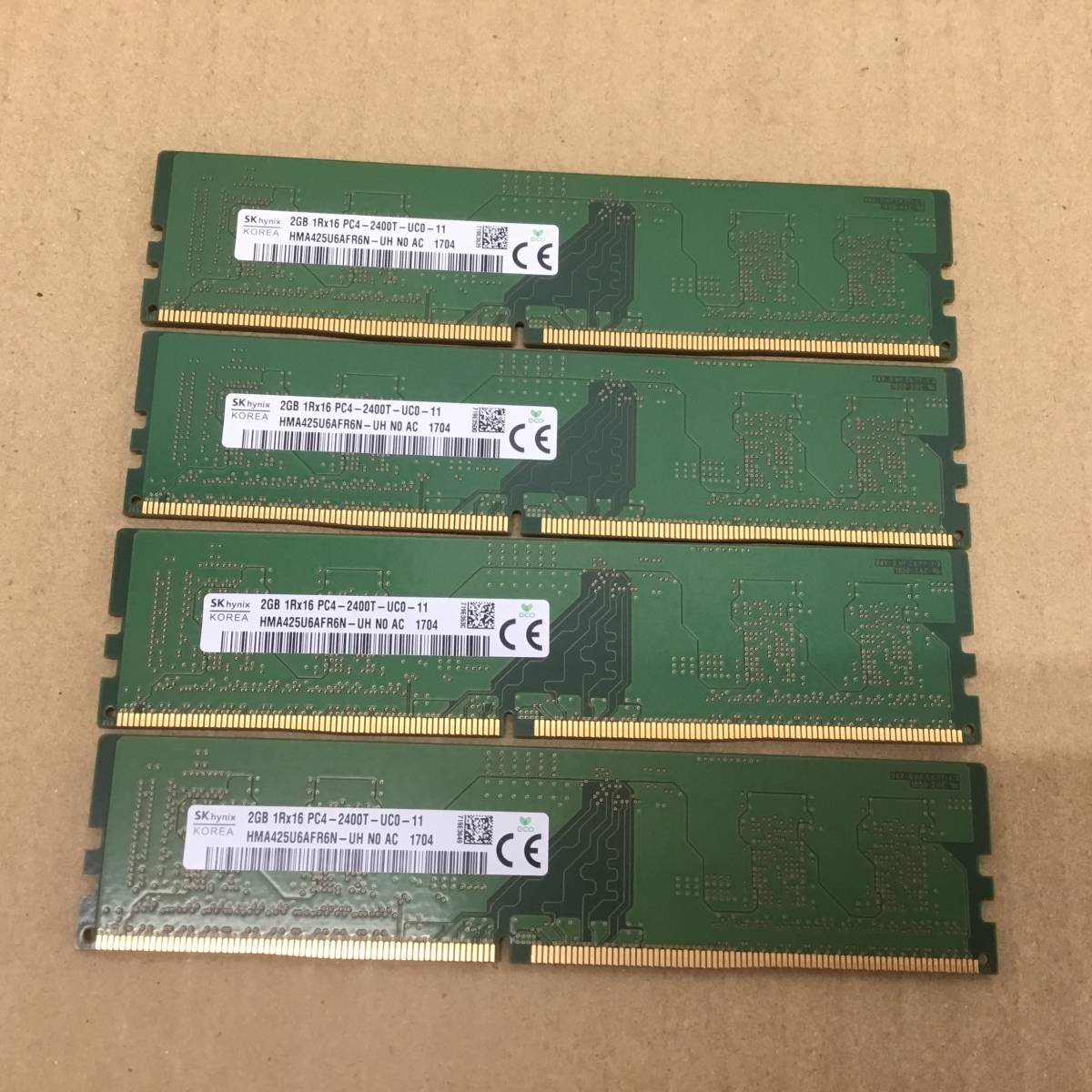 【2311291001】SK HYNIX デスクトップPC用メモリ 8GB(2GB×4枚) 1Rx16 PC4-2400T-UC0-11メモリ 1点 (DDR4-2400) DIMM 288pin 増設メモリ_画像1