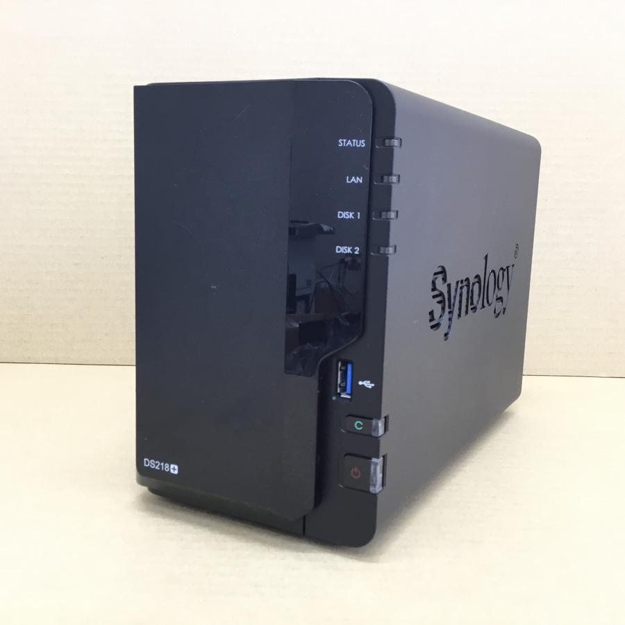 【2311070085-5】 動作確認済み・システム消去済み ＳＹＮＯＬＯＧＹ ネットワーク接続ストレージ DS218+ 2000GB(1000GB×2) LANケーブル_画像1