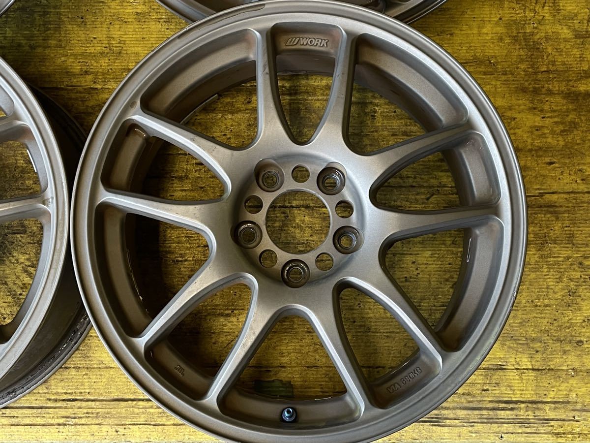 WORK エモーション 4本【商品番号T2871】 17×7JJ ET+42 PCD114.3/H5ハブ径 約73mm_画像2