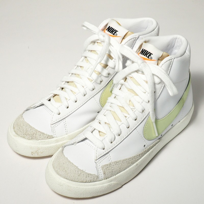 MF3699*NIKE ナイキ《WMNS BLAZER MID 77 ブレーザー ミッド 77》22.5cm ハイカット レザースニーカー CZ1055-108 ホワイト 2020年製_画像1