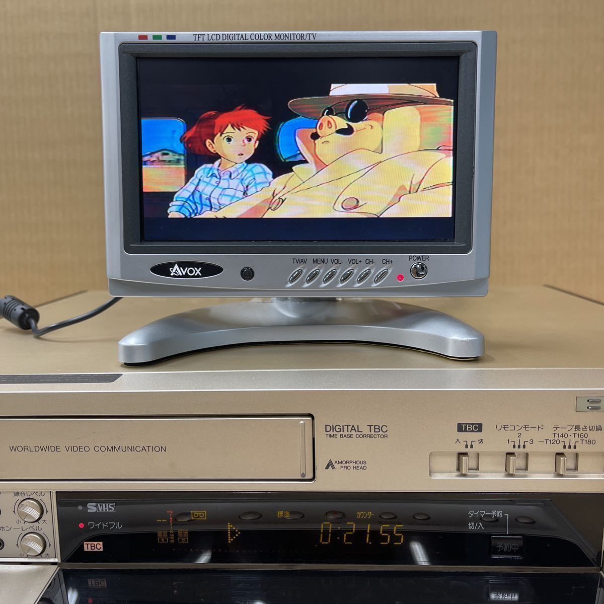 1円出品 Panasonic パナソニック S-VHSデッキ NV-SB1000W 再生はします_画像4