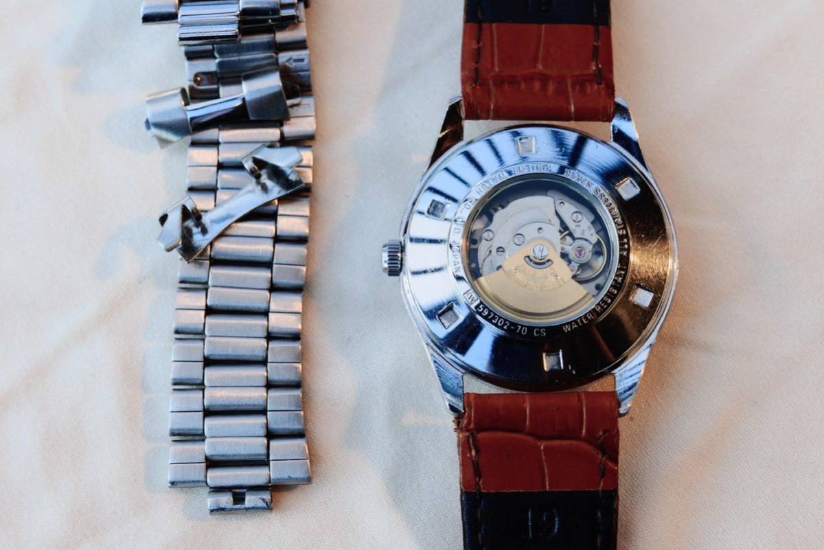 オリエントスター　Orient 腕時計　アイスブルー　自動巻き　スケルトン_画像3