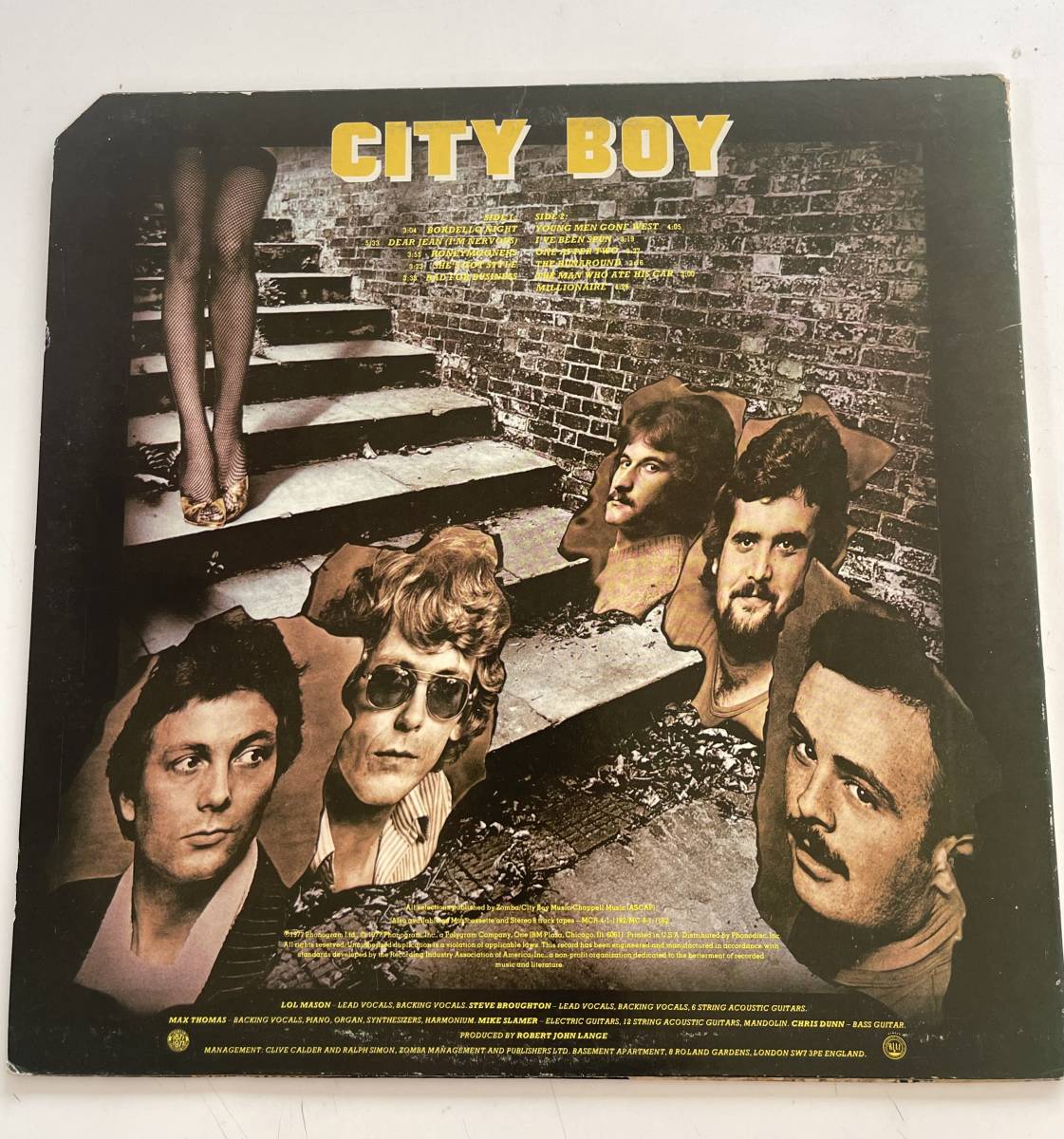 CITY BOY / YOUNG MEN GONE WEST オリジナル US盤_画像2