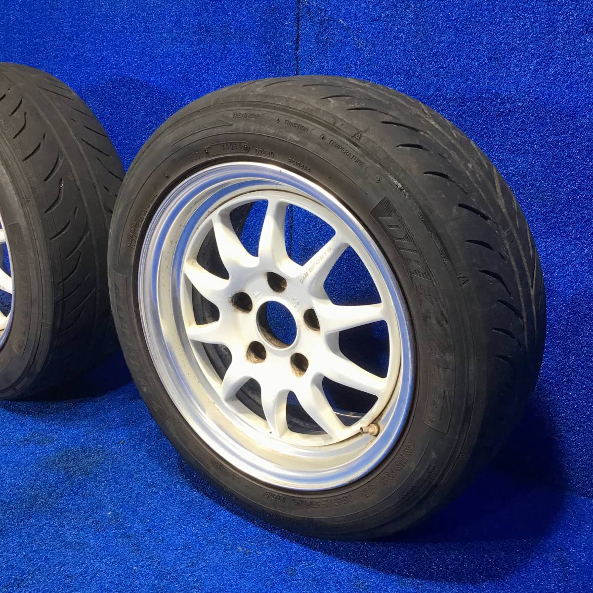 [AK-0012552] Wings GAB SPORTS 15インチ 7J +34 195/55R15 DIREZZA 2本セット PCD114.3/5H SW20用 TMR201_画像2