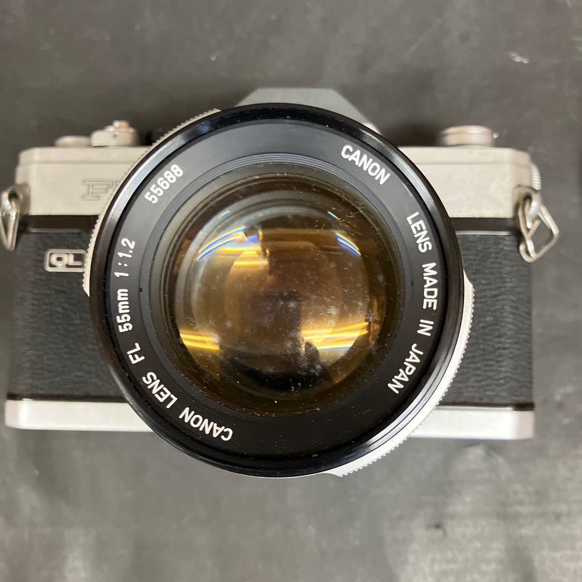 Z1052 貴重 レア CANON キャノン LENS FL 55mm 1:1.2 一眼レフ フィルム カメラ レンズ ボディ FT シャッター◎ 細かい動作未確認 ジャンク_画像2