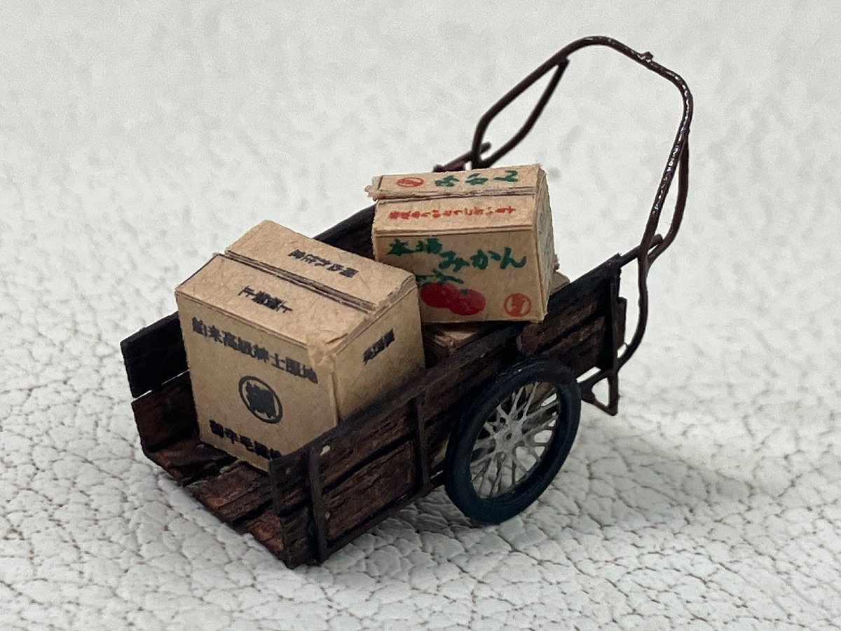 1/80 リヤカー 木枠 ミカン箱 積み荷付き HO 塗装済み完成品 octy23B