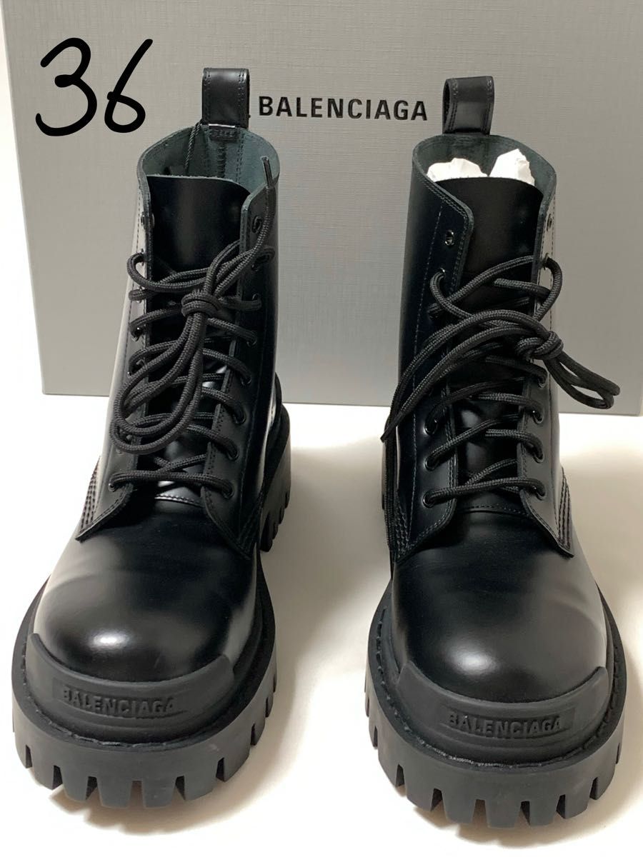 新品《 BALENCIAGA バレンシアガ 》Strike Lace-up Boots 36 新品《 BALENCIAGA バレンシアガ 》Strike Lace-up Boots 36