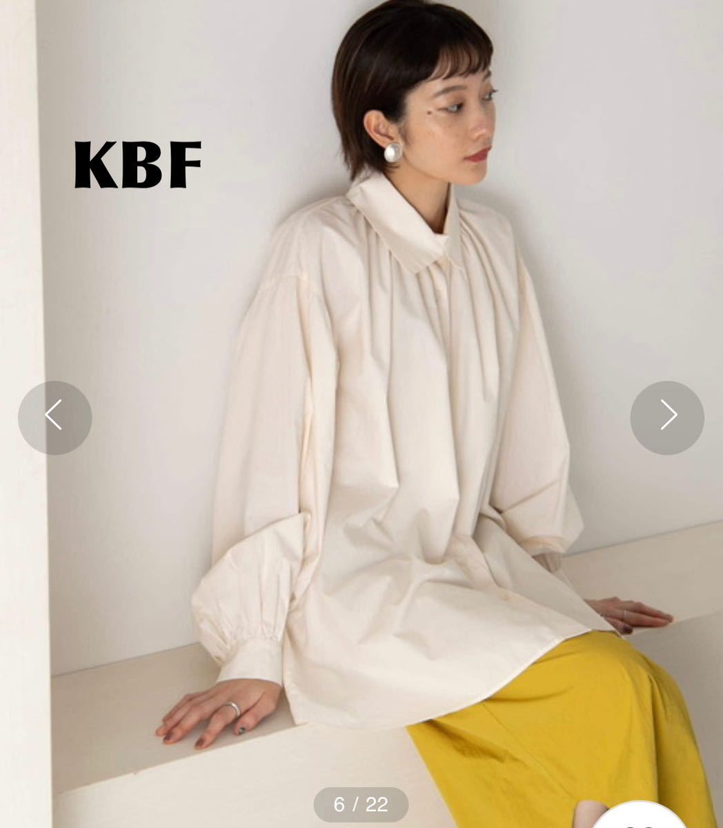 新品　KBF デザインカラーブラウス シャツ　長袖シャツ　トップス　ボタン フリーサイズ　レディース　ブラウス_画像1