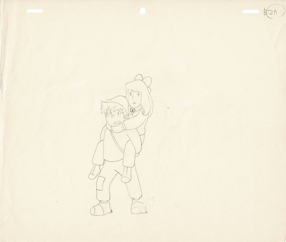  Heidi, Girl of the Alps klalape- Tercell . анимация исходная картина Miyazaki . высота поле . маленький рисовое поле часть . один ziyo- изображение Fuji телевизор [A535]