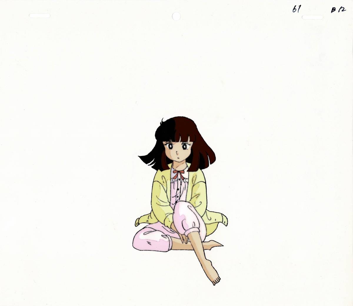 うる星やつら 三宅しのぶ(パジャマ) セル画 背景画 高橋留美子 うる星やつら 三宅しのぶ(パジャマ) セル画 背景画 高橋留美子