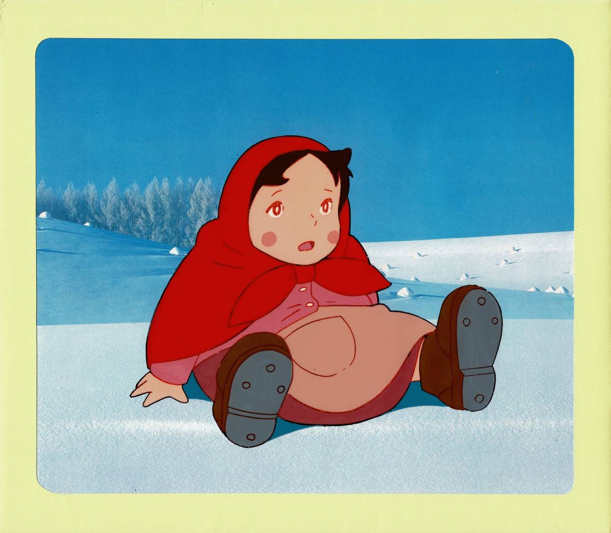  Heidi, Girl of the Alps высокий ji цифровая картинка фон . нераспечатанный картон Miyazaki . высота поле . маленький рисовое поле часть . один ziyo- изображение Fuji телевизор [A532]