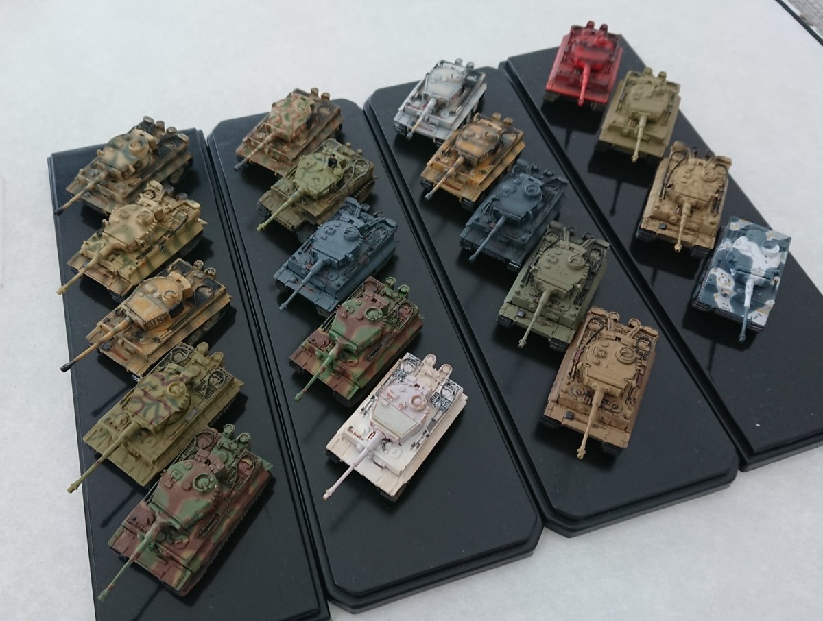 ケース付 19両セット 1/144 TAKARA タカラ WTM ワールドタンク ミュージアム ドイツ軍 ティーガー 重戦車_画像2