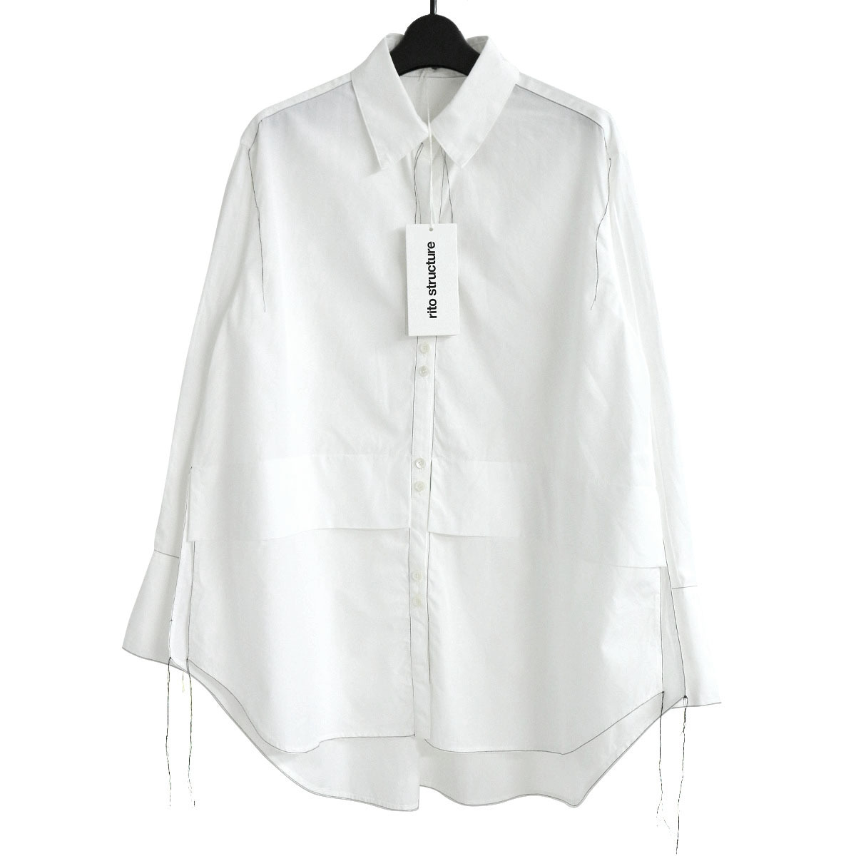 【人気急上昇】 rito structure × YU SORA 22AW Cotton Embroidery Shirt コットンエンブロイダリーシャツ 1 077R22W702B リトストラクチャー Sサイズ