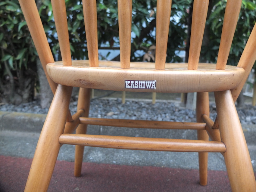 柏木工 KASHIWA ダイニングチェア ウィンザーチェア スピンドルバックチェア ボウバックチェア椅子 ジャパンビンテージ Vintage_画像8