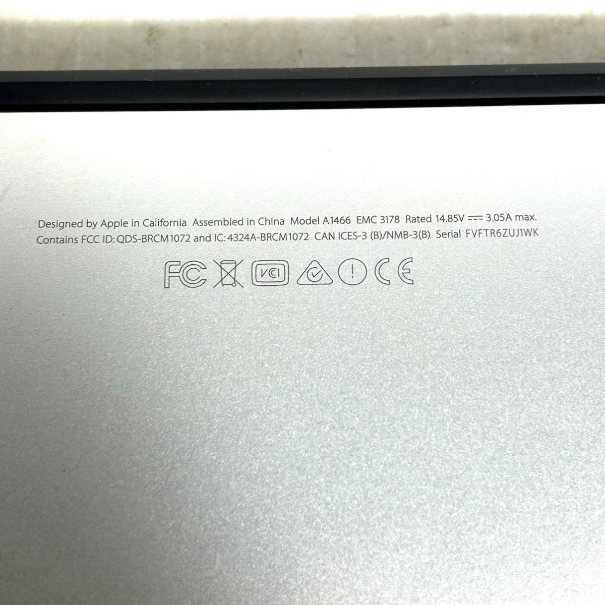 Apple アップル MacBook Air A1466 ノートPC ジャンク扱い 動作未確認 現状品 (B1935)_画像6