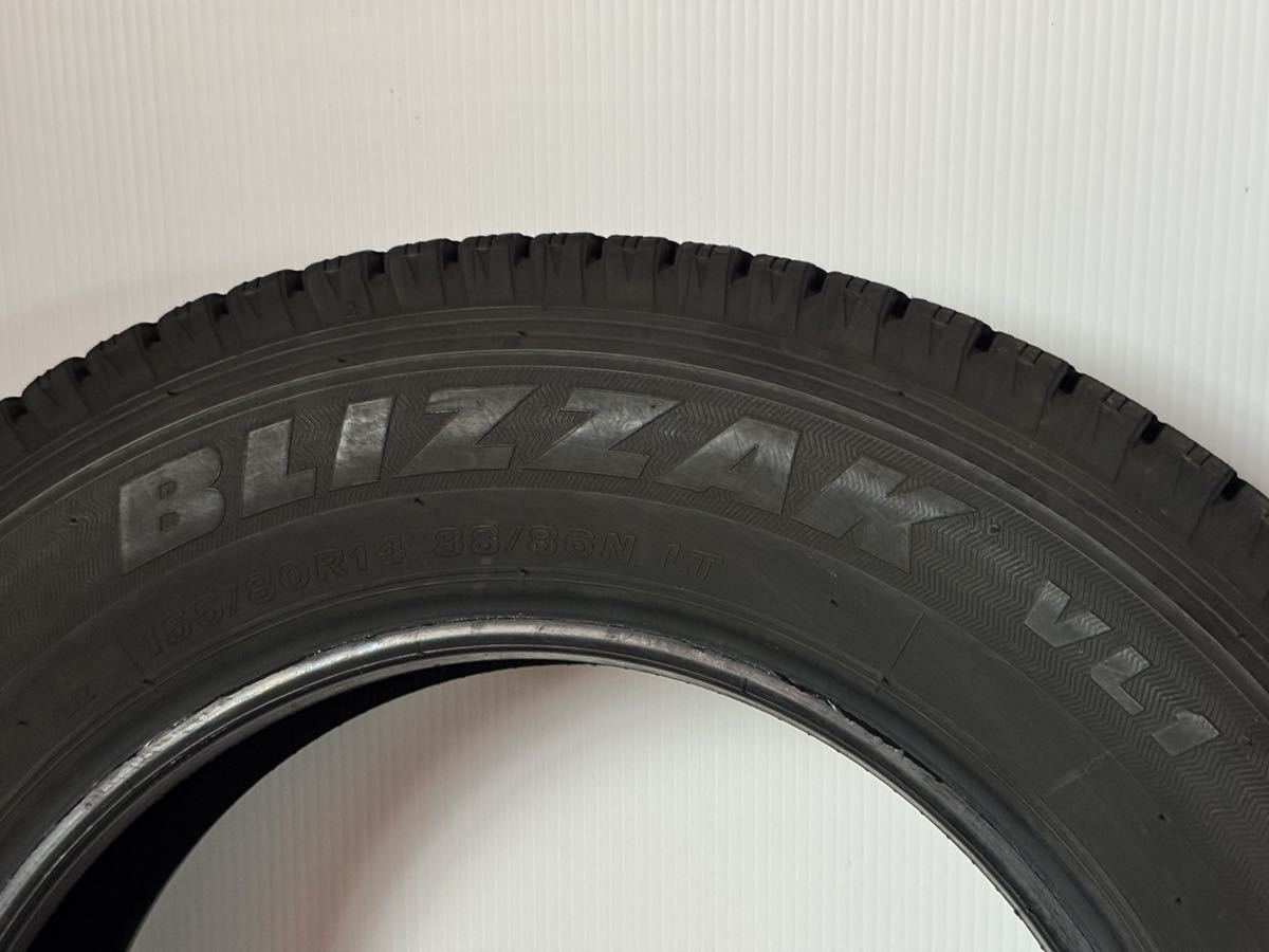 A7 【155/80R14】2022製 ブリヂストンBLIZZAK VL1 スタッドレス　4本 7分山_画像7