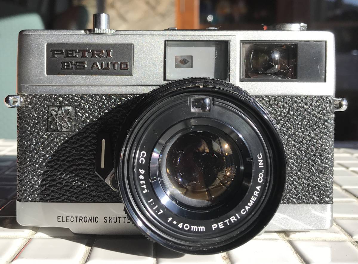 PETRI ES AUTO 40mm f1.7 シャッター動作 距離計動作 ペトリ ESオート フィルムカメラ レンジファインダー コンパクトカメラ_正面