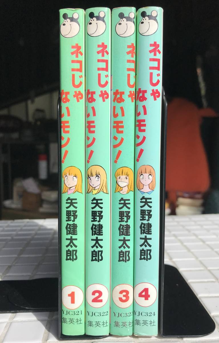 矢野健太郎 ネコじゃないモン！ 4巻セット 1巻から4巻まで 集英社 ヤングジャンプ 昭和58年 1983年 2冊は初版 青春漫画 昭和レトロ_画像3