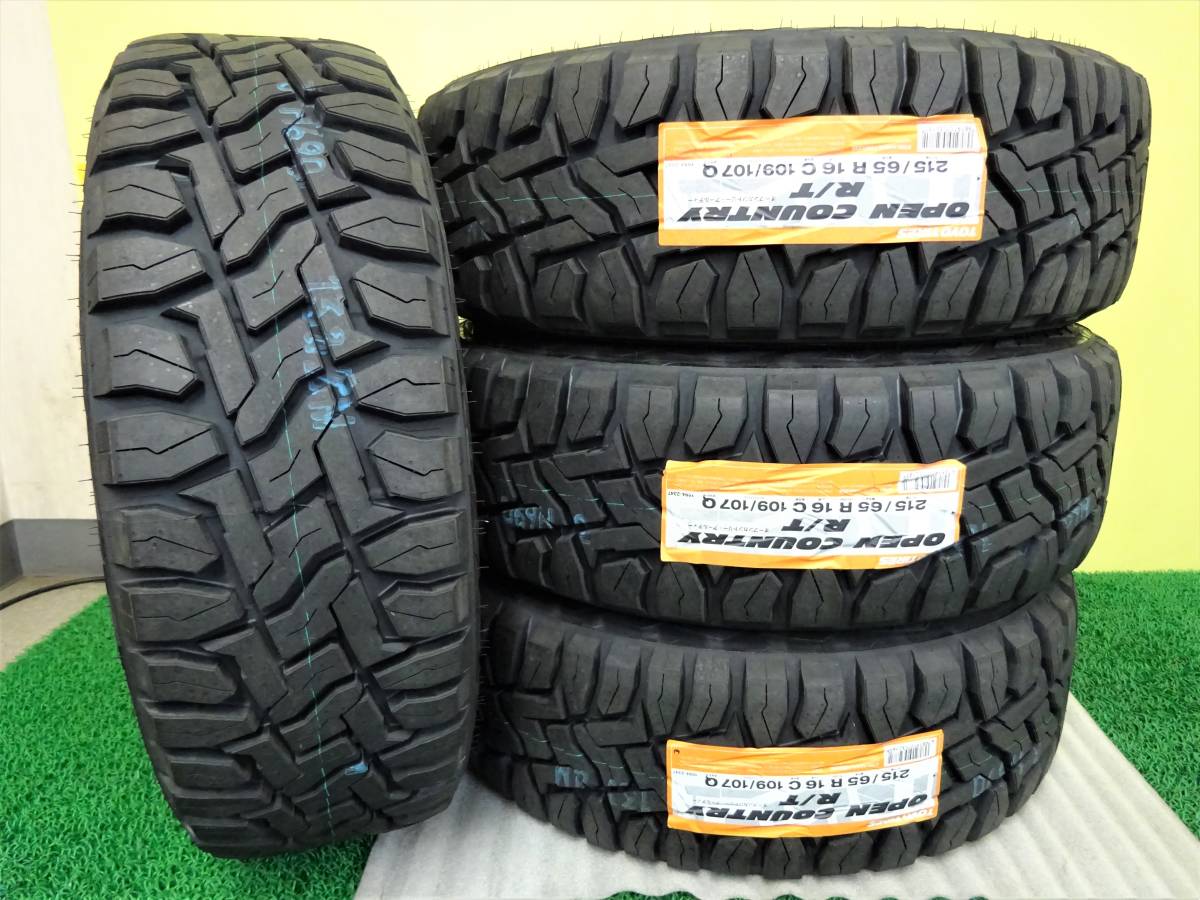 S3544 新品 4本 ブルート BRUT BR-33 BR33 6.5J +38 黒 ブラック 215/65R16 C オープンカントリー R/T RT ホワイトレター ハイエース 200_画像3