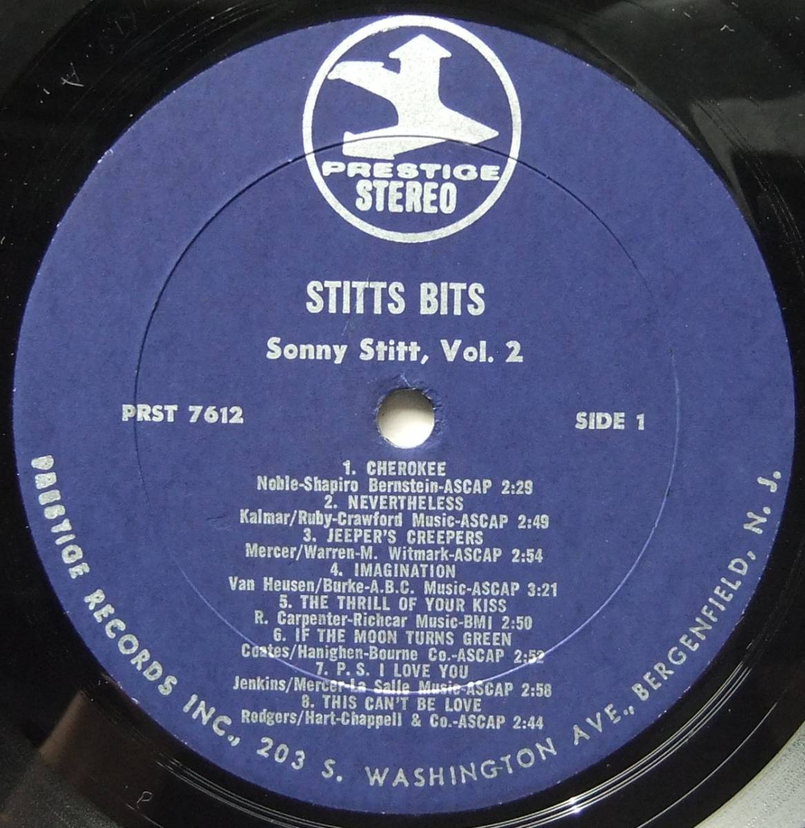 ◆ SONNY STITT / Stitt's Bits, Vol.2 ◆ Prestige PR 7612 (blue) ◆_画像3