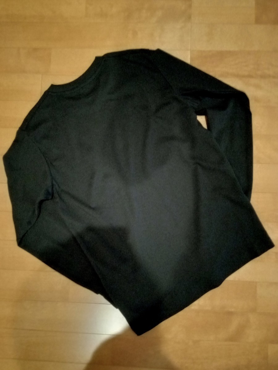 【未使用品】UNIQLO ユニクロ ソフトタッチ クルーネック Tシャツ 長袖 メンズ Mサイズ ブラック_画像2