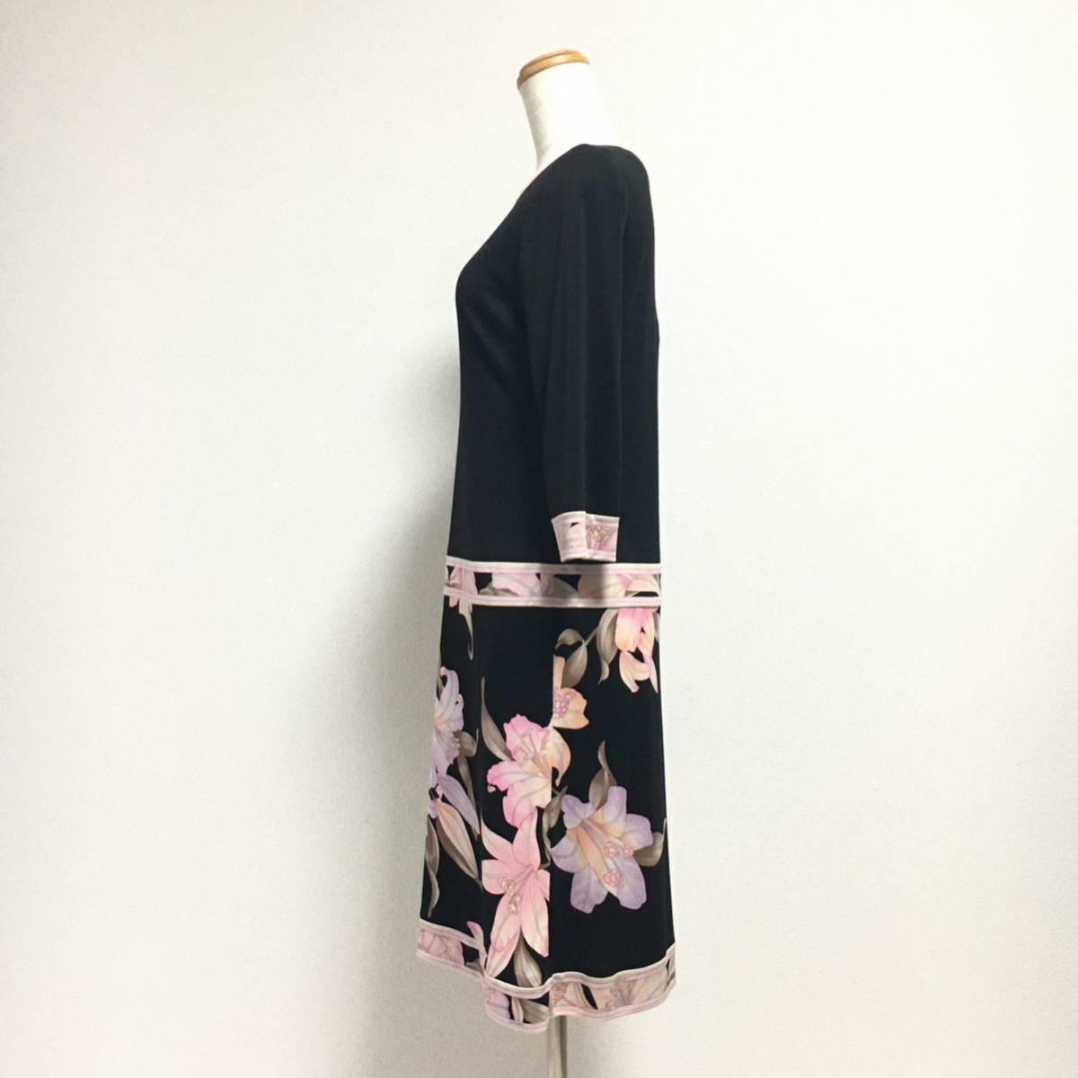 美品 近年 LEONARD レオナール カンカン 美しい花柄 ワンピース 美品 近年 LEONARD レオナール カンカン 美しい花柄 ワンピース