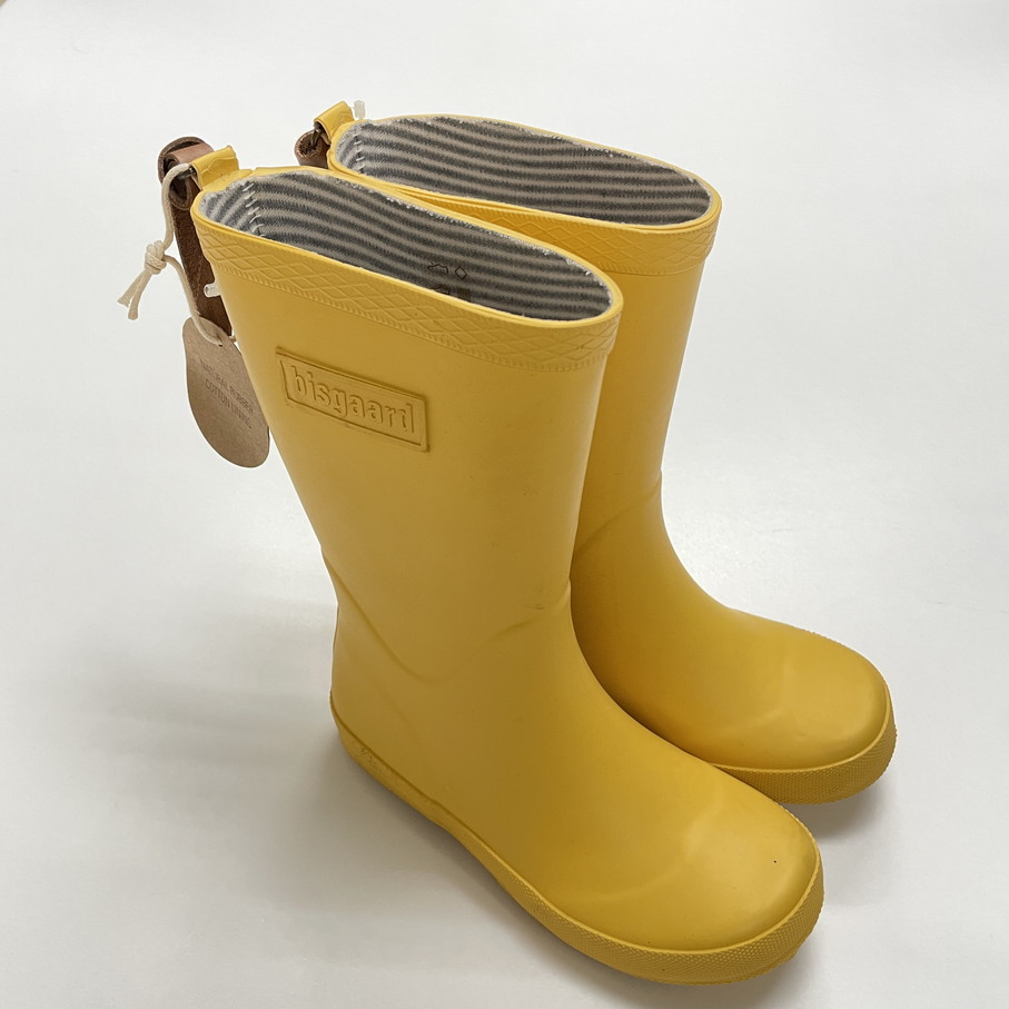 未使用品 /31/ bisgaard (ビスゴ) イエロー キッズレインブーツ 黄色 お出かけ子供防水 かわいい 雨靴 デンマーク 北欧 長靴 男の子 女の子_画像4