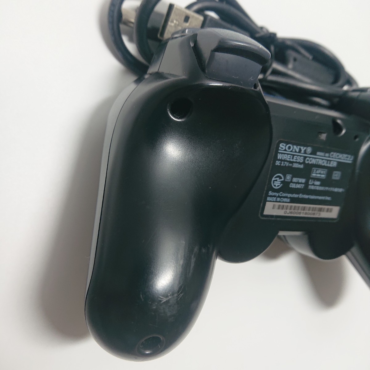 【清掃済み】PS3 純正 コントローラー DUALSHOCK3 SONY デュアルショック3 USBケーブル ブラック_画像4