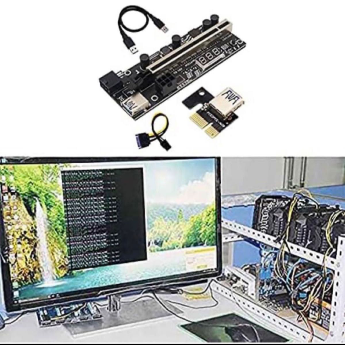 PCIEライザー 1X~16Xグラフィック拡張 温度センサー付き　4個