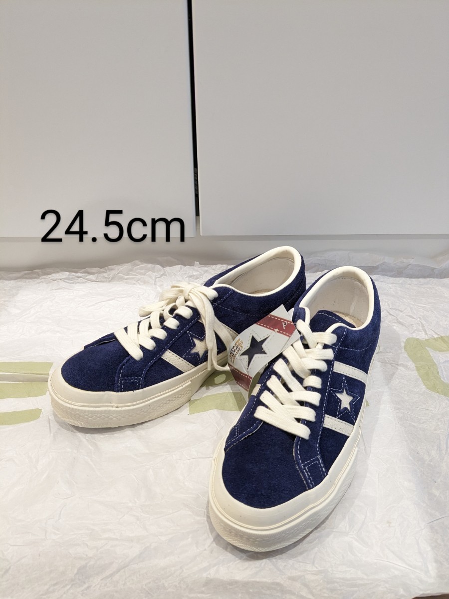 新品 CONVERSE STAR＆BARS SUEDE ジャックスター 未使用 24.5cm 天然皮革