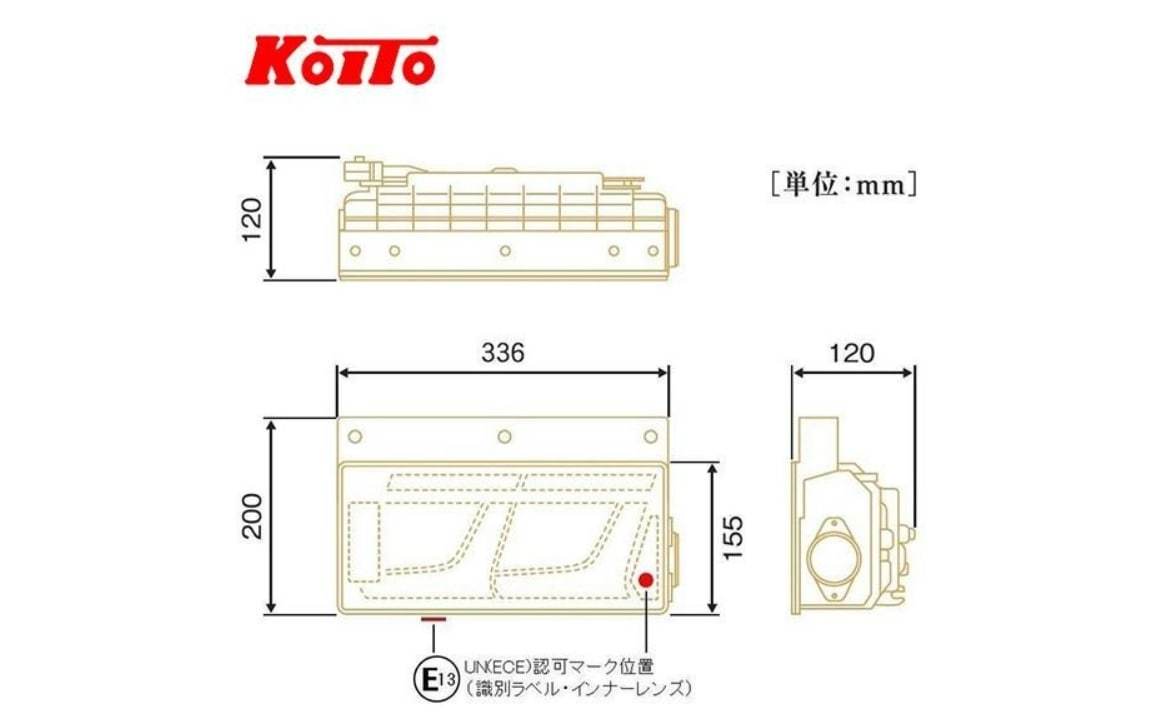 新品　小糸　LEDテールランプ　シーケンシャル　LEDRCL-24L2S コイト　KOITO　2連　左側_画像3