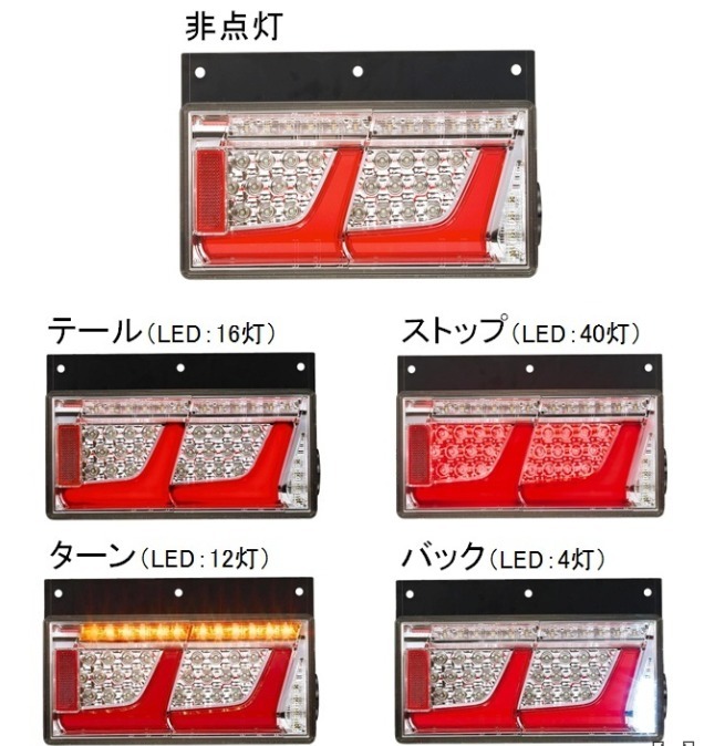 新品　小糸　LEDテールランプ　シーケンシャル　LEDRCL-24L2S コイト　KOITO　2連　左側_画像2