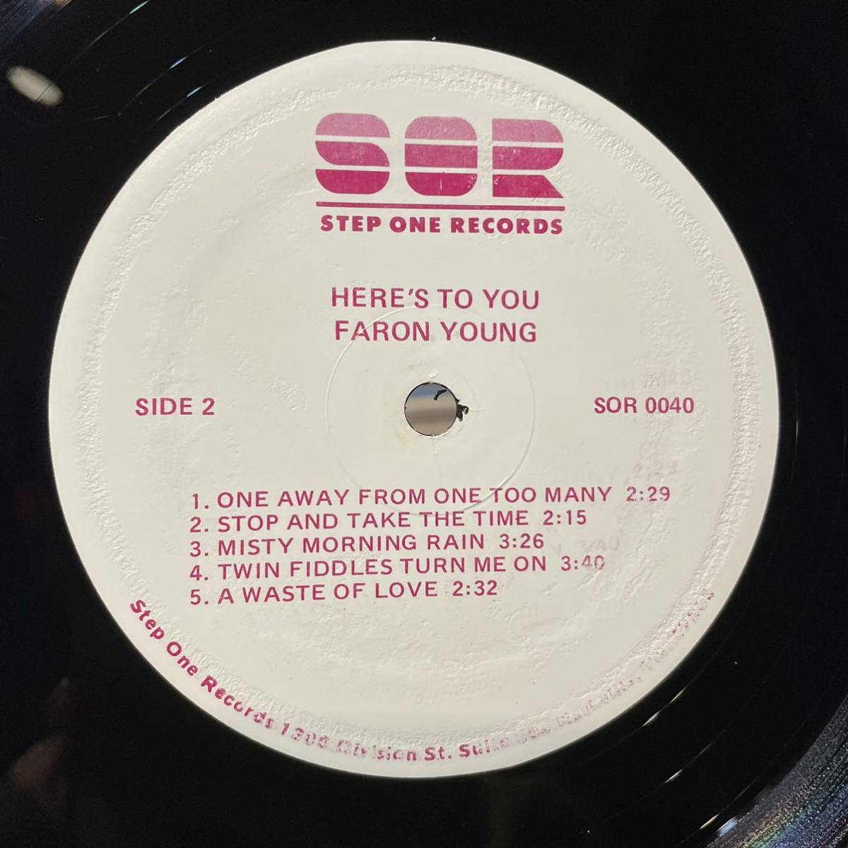 【US盤Org.レア】Faron Young Here’s To You (1988) Step One Records SOR-0040 Buddy Emmons参加 希少タイトル_画像4