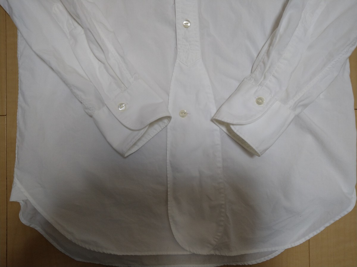 HAVERSACK ハバーサック　ラウンドカラーシャツ　長袖シャツ　ホワイト　Lサイズ　Bshop 　美品_画像6