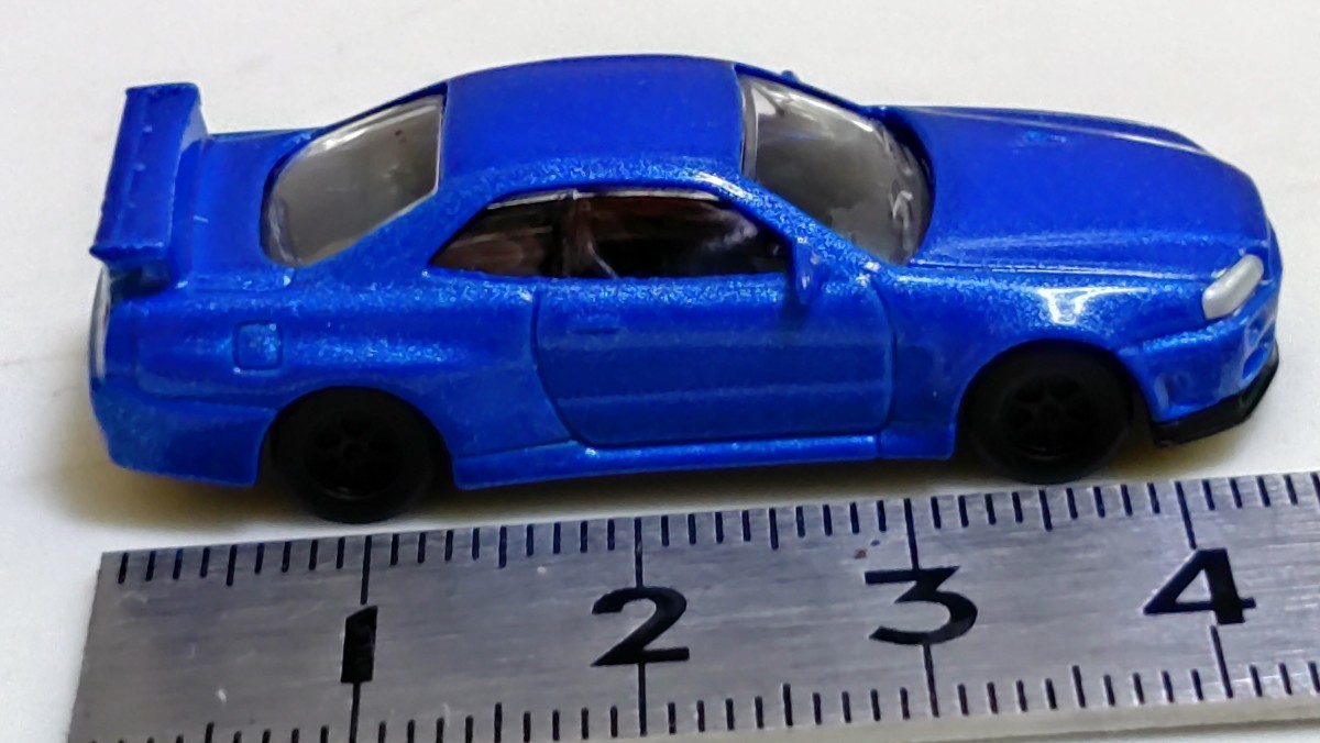 送料120円〜 京商 1:100 　日産ミニカー　スカイラインGT-R(R34)　ブルーメタリック　1/100 　55436524_画像3