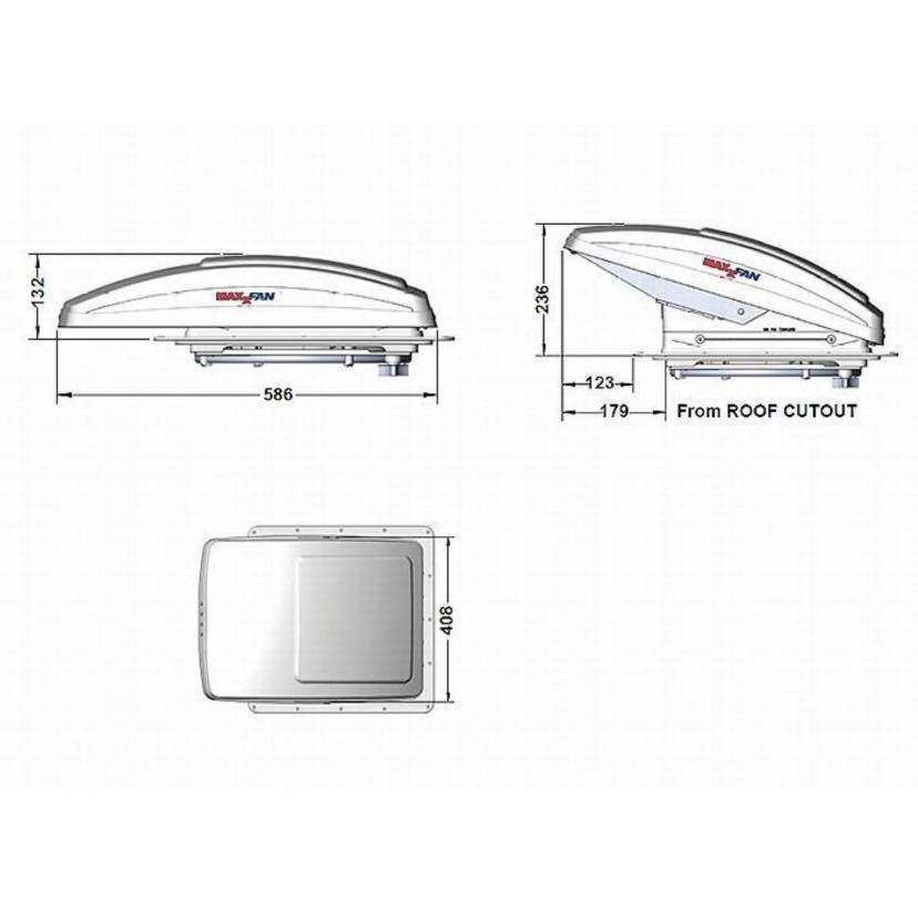 送料無料　マックスファン　デラックス　ホワイト　リモコン付　7000K 新品　未使用品　キャンピングカー 移動販売車_画像5