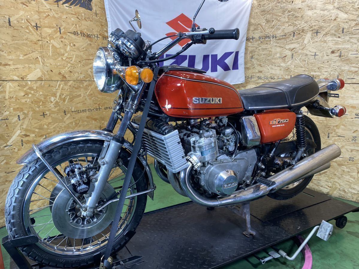 [ заем возможно ]SUZUKI GT750 1975 год Showa 50 год старый машина редкий Suzuki GT вода Buffalo 