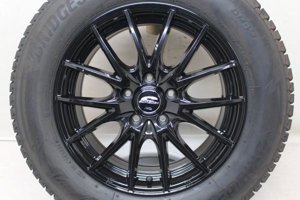 BS ブリザック DM-V3 225/65R17 2022年製 ホイールセット 17インチ 中古スタッドレス 中古ホイール アウトバック CX-5 CX-8 エクストレイル_画像3