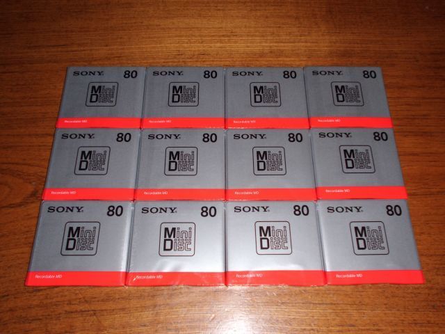 (58) MD ミニディスク 未開封・未使用 SONY 80 12枚セット 同一デザイン MDW80T_画像1